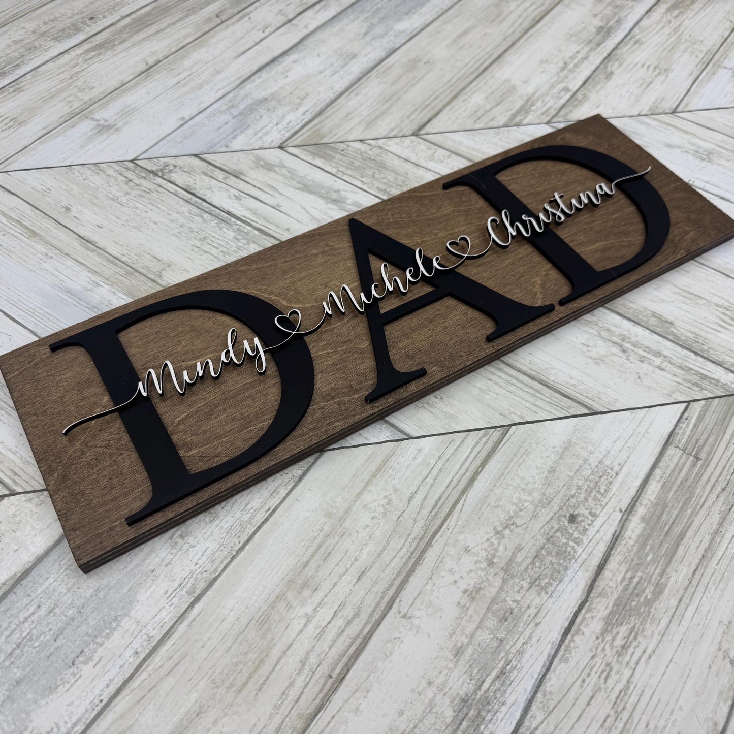 Personalized Dad Sign With Children's Names / Father's Day Gift / Dad Sign / Gift For Dad / Personalized Sign / Wooden Family Sign