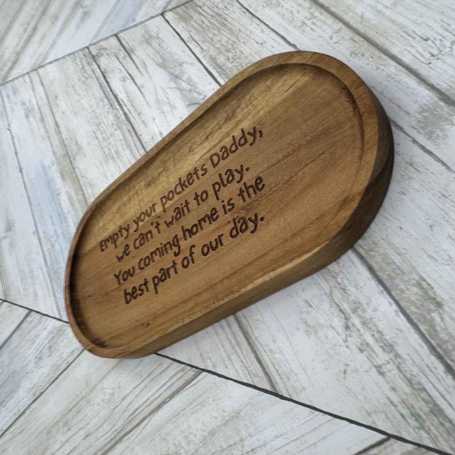 Daddy Wood Tray, Trinket Tray, Personalized Desk Organizer, Organizer Tray, Mens Dresser  Tray, Gift for Her, Gift For Dad, Fathers Day Gift