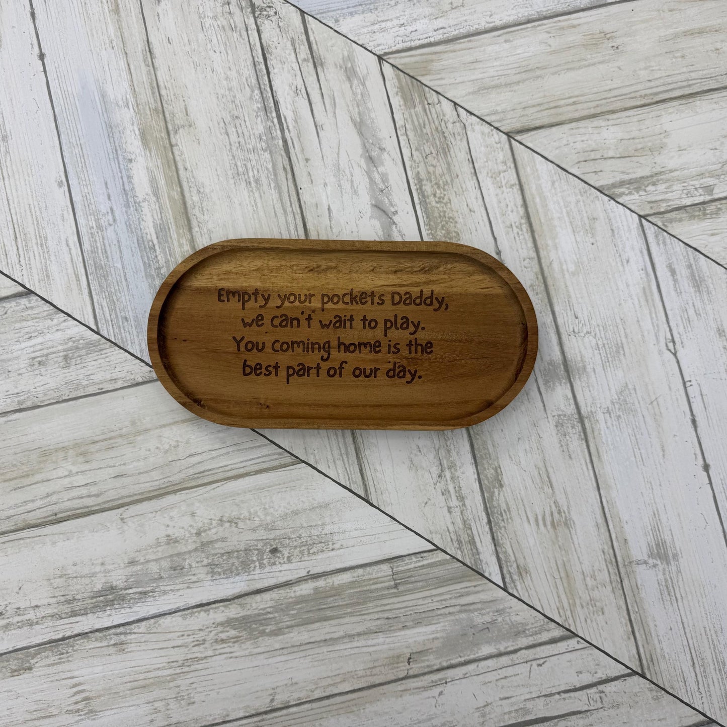 Daddy Wood Tray, Trinket Tray, Personalized Desk Organizer, Organizer Tray, Mens Dresser  Tray, Gift for Her, Gift For Dad, Fathers Day Gift