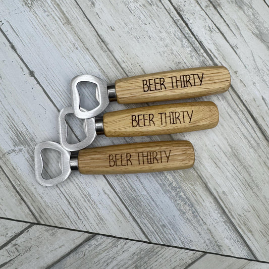 Funny Wood Handled Bottle Opener, Wooden Bottle Opener Laser Engraved, New Home Gift, Wedding Favor, Gift For Him, Custom Beer Opener