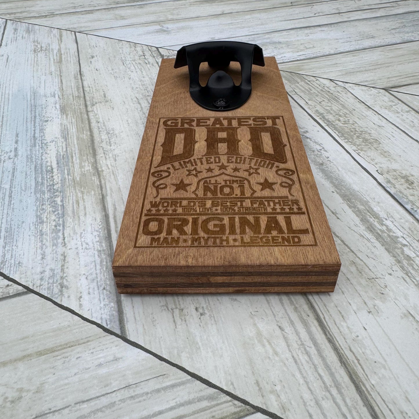 Greatest Dad Magnetic Bottle Opener, Wooden Bottle Opener Laser Engraved, New Home Gift, Wedding Favor, Gift For Him, Custom Beer Opener