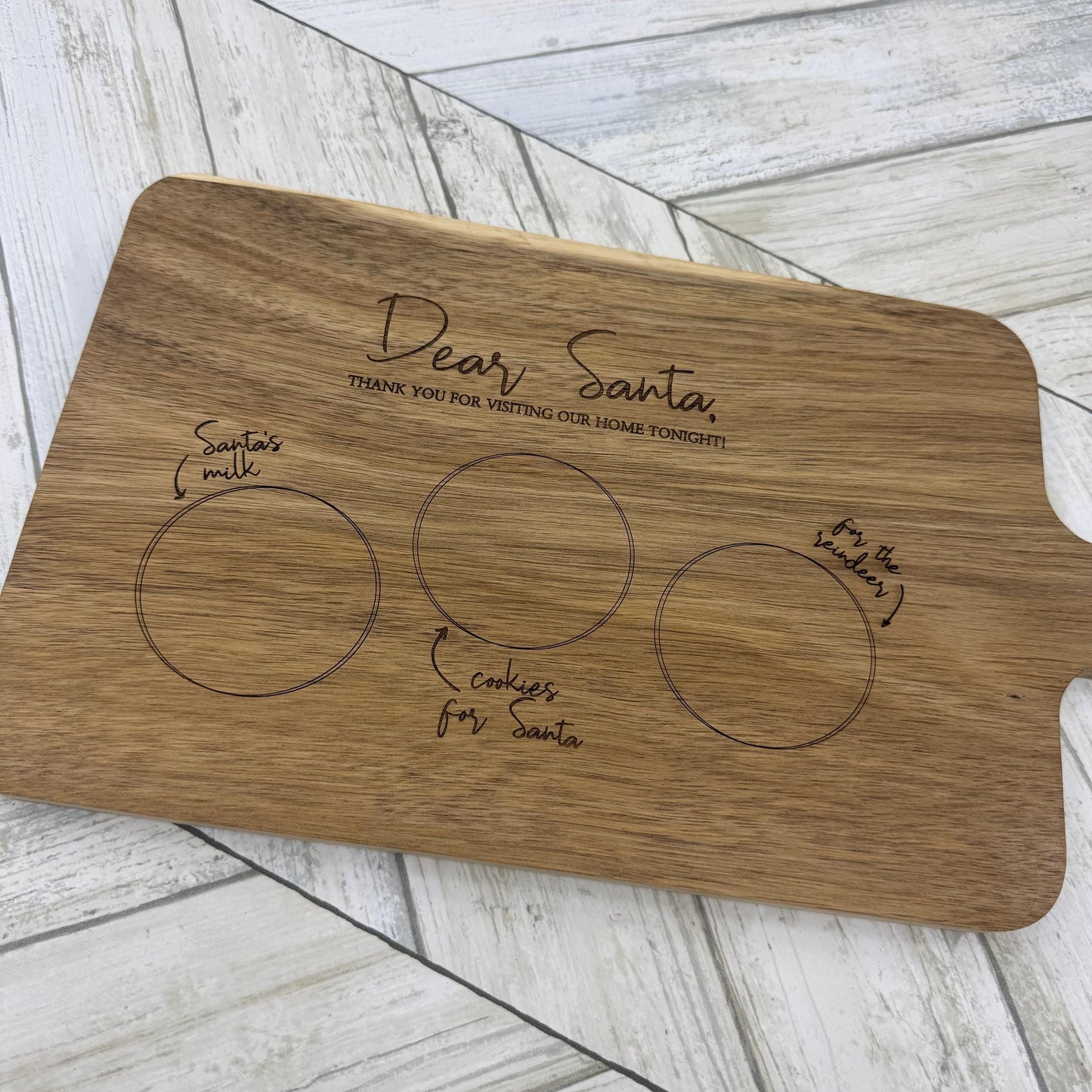 Dear Santa Cutting Board For Christmas Eve Treat Board Santa Cookie Tray Cookies And Milk Board Christmas Decor Christmas Eve Tray
