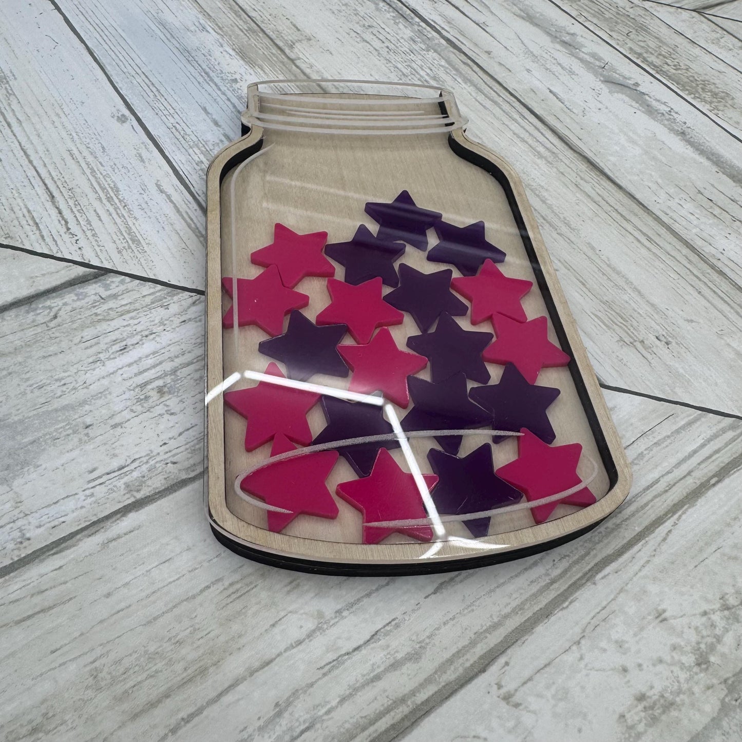 Reward Jar With Tokens Gift For Kids Behavior Tokens And Holder Star Jar Reward Jar Reward System Chores Positive Reinforcement Tokens