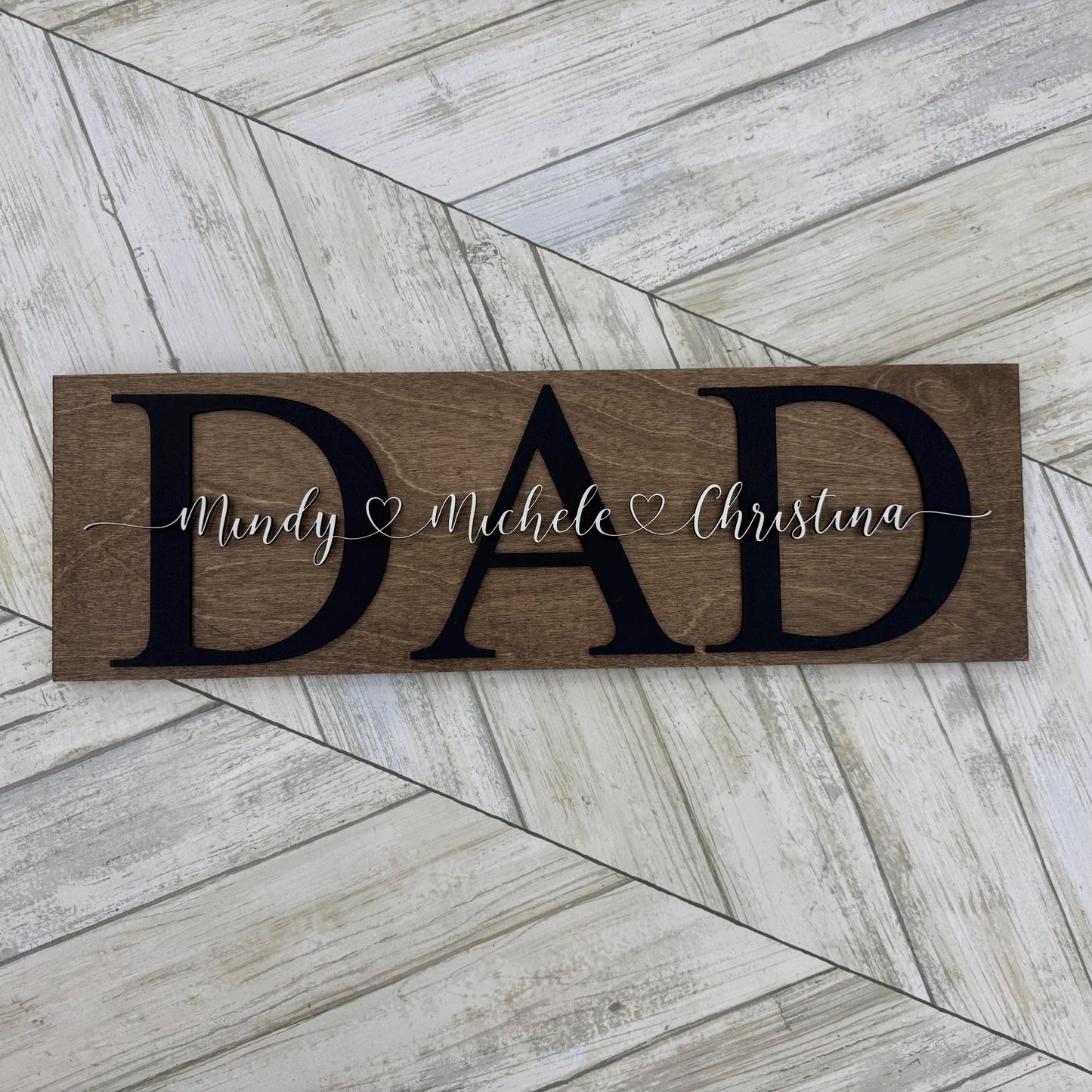 Personalized Dad Sign With Children's Names / Father's Day Gift / Dad Sign / Gift For Dad / Personalized Sign / Wooden Family Sign