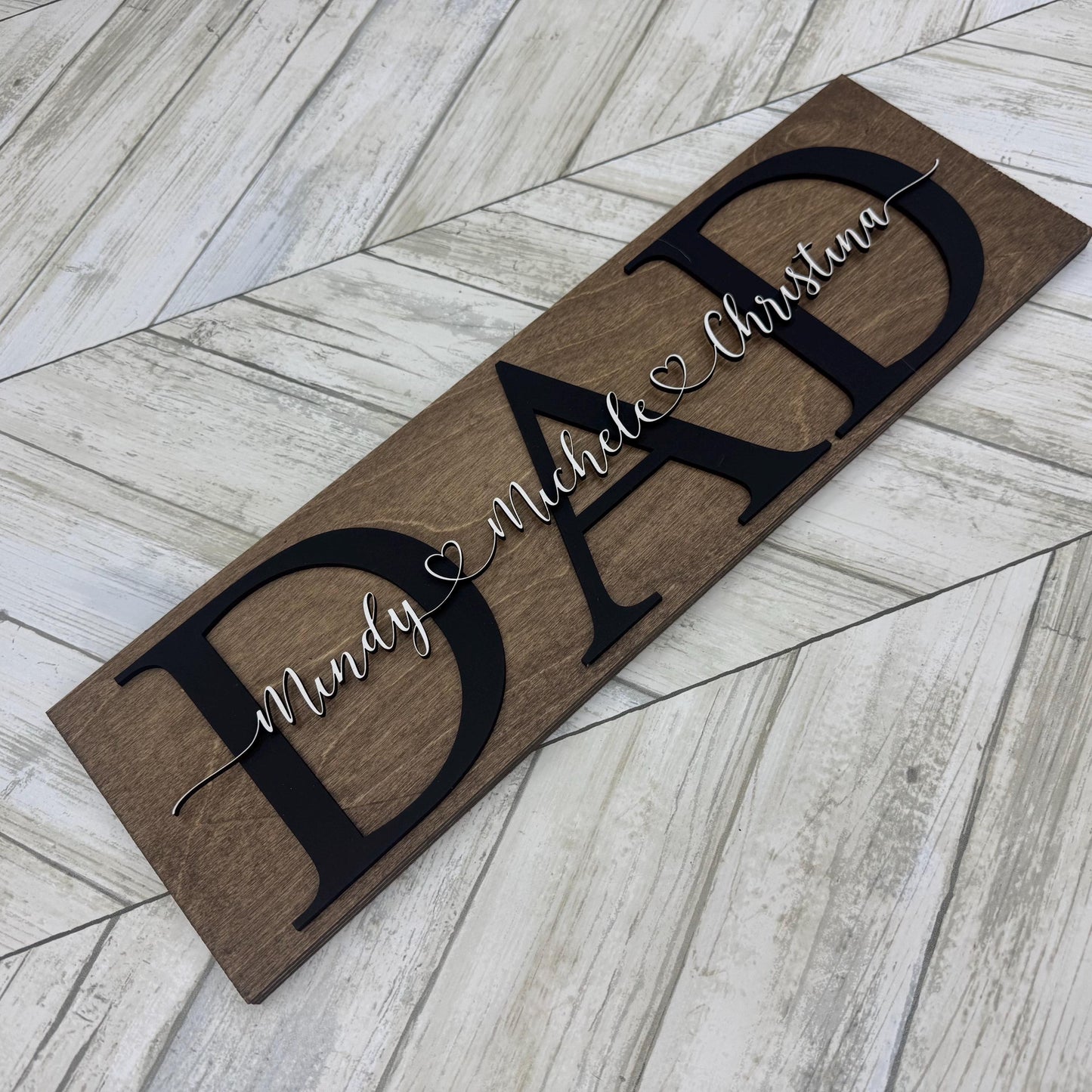 Personalized Dad Sign With Children's Names / Father's Day Gift / Dad Sign / Gift For Dad / Personalized Sign / Wooden Family Sign