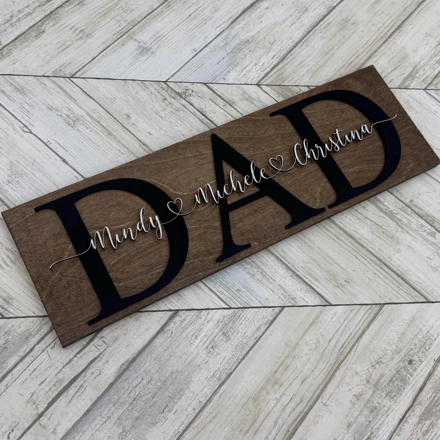 Personalized Dad Sign With Children's Names / Father's Day Gift / Dad Sign / Gift For Dad / Personalized Sign / Wooden Family Sign