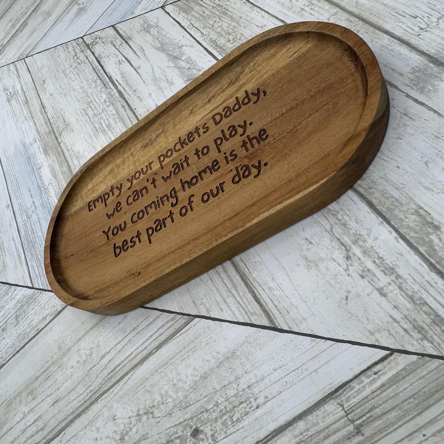 Daddy Wood Tray, Trinket Tray, Personalized Desk Organizer, Organizer Tray, Mens Dresser  Tray, Gift for Her, Gift For Dad, Fathers Day Gift