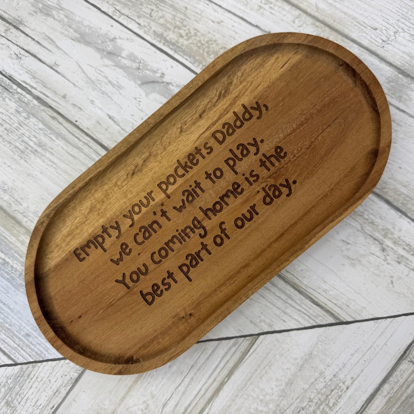 Daddy Wood Tray, Trinket Tray, Personalized Desk Organizer, Organizer Tray, Mens Dresser  Tray, Gift for Her, Gift For Dad, Fathers Day Gift