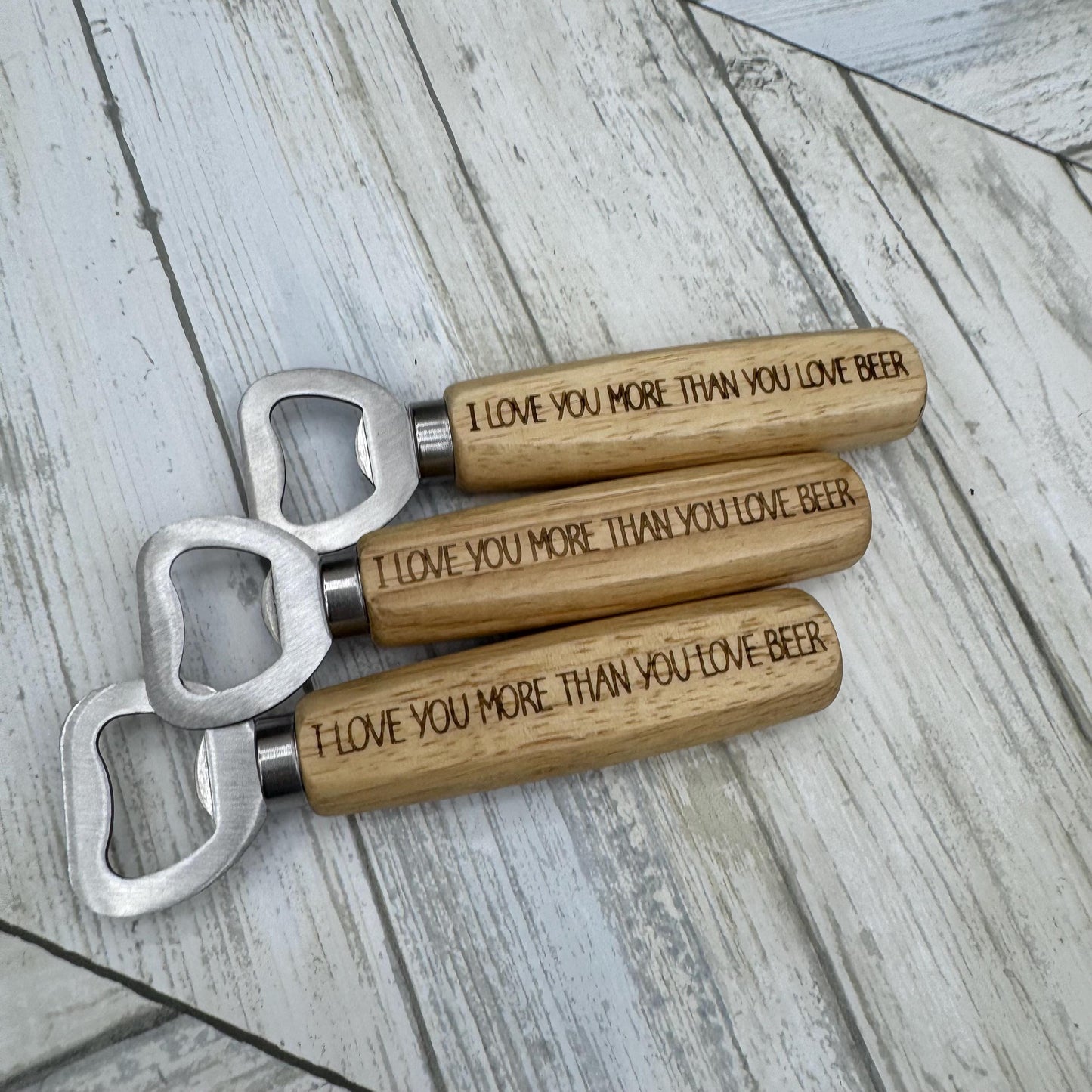 Funny Wood Handled Bottle Opener, Wooden Bottle Opener Laser Engraved, New Home Gift, Wedding Favor, Gift For Him, Custom Beer Opener