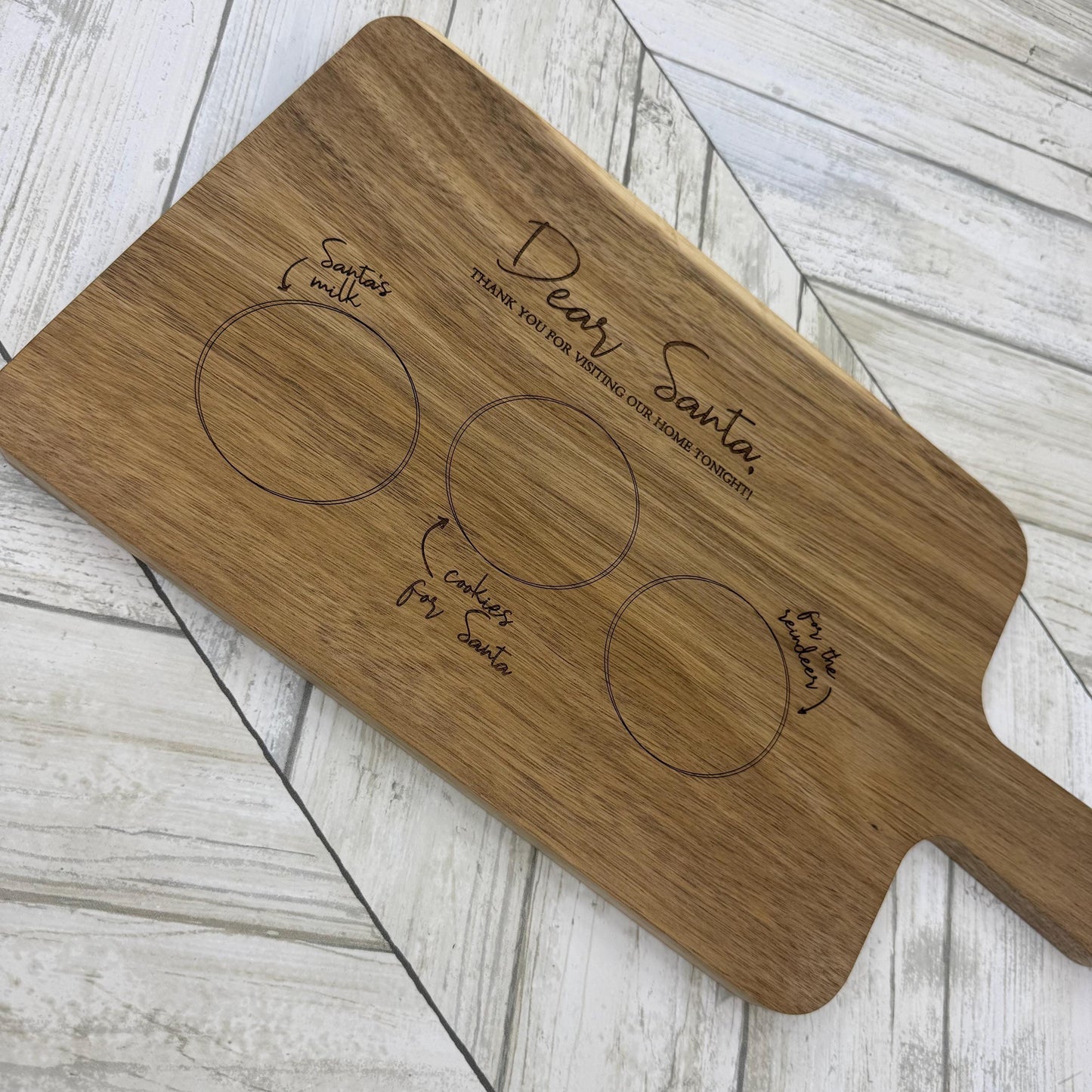 Dear Santa Cutting Board For Christmas Eve Treat Board Santa Cookie Tray Cookies And Milk Board Christmas Decor Christmas Eve Tray