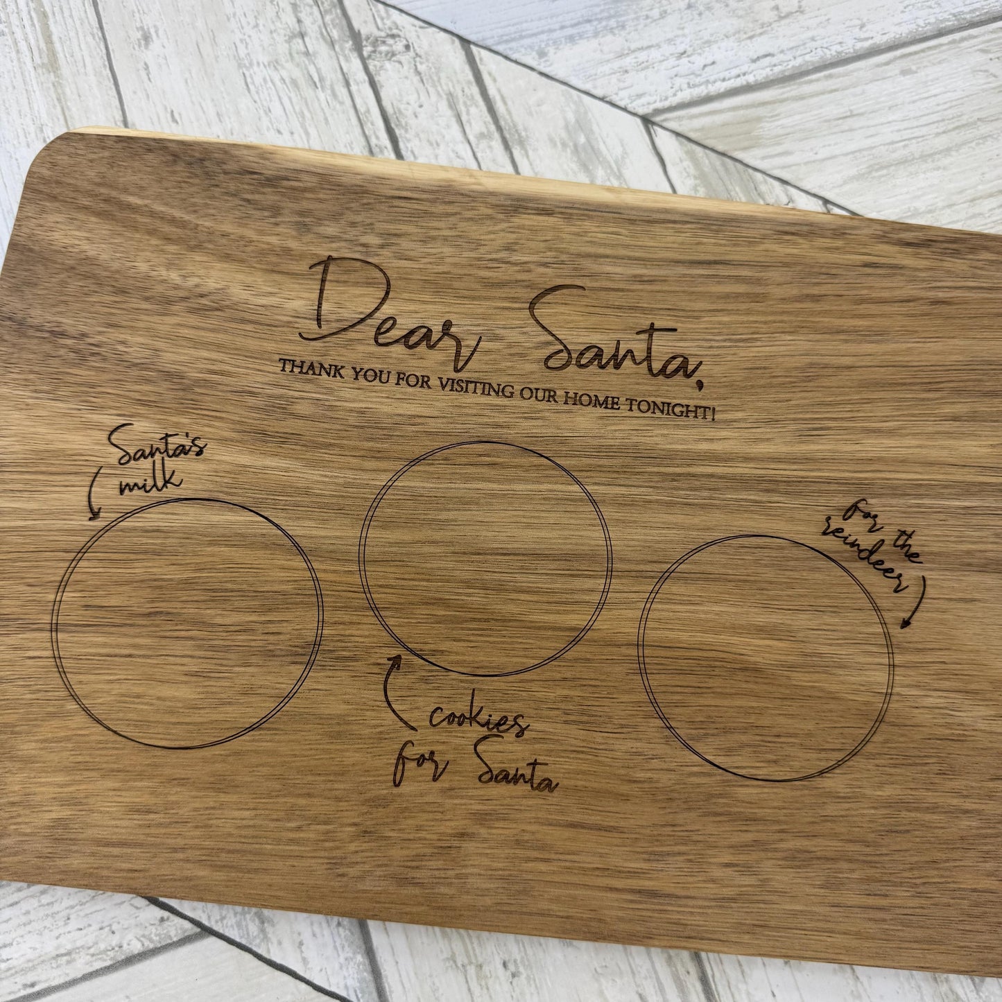 Dear Santa Cutting Board For Christmas Eve Treat Board Santa Cookie Tray Cookies And Milk Board Christmas Decor Christmas Eve Tray