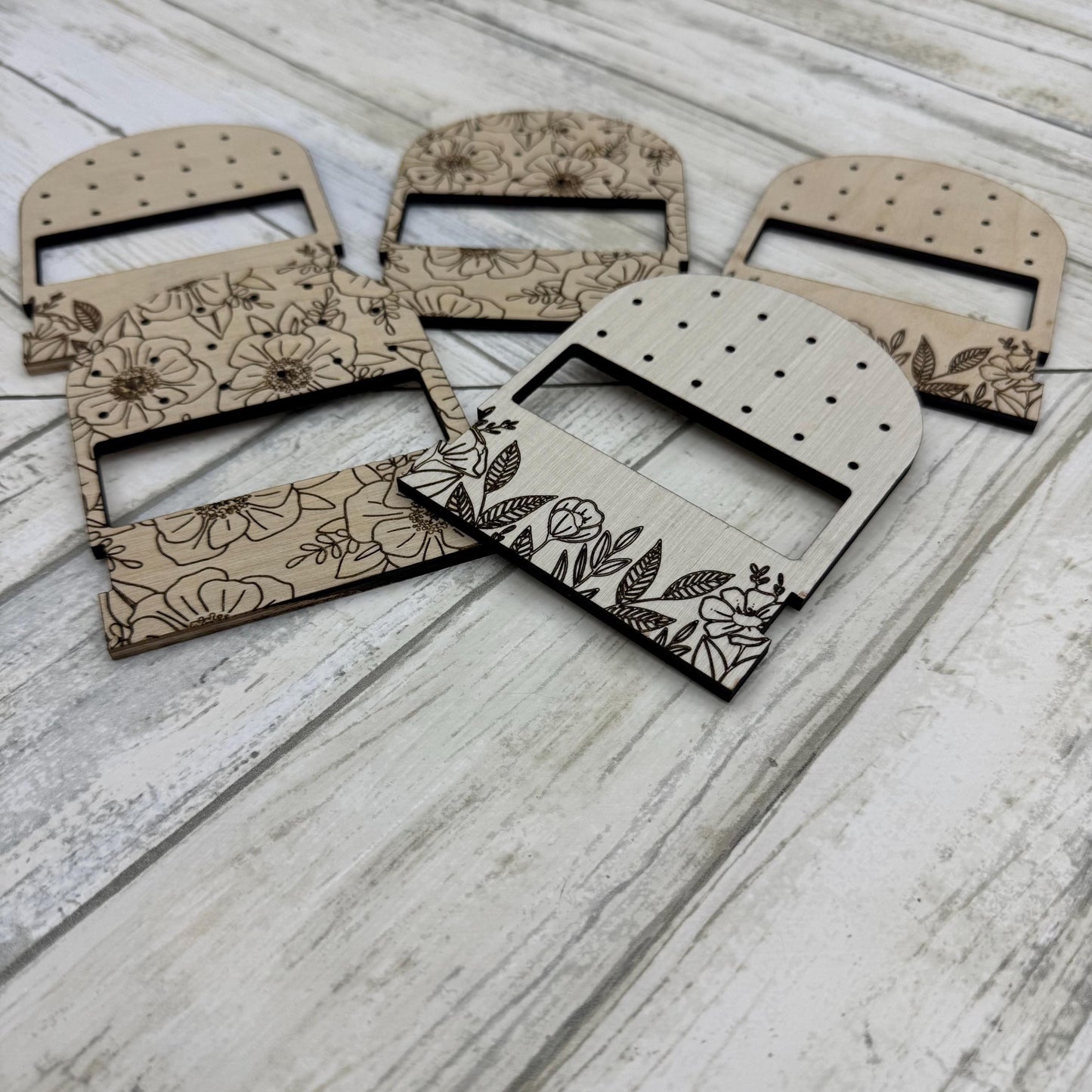 Floral Travel Earring Holder Wood Stud Earring Holder Earring Travel Case Hoop Earring Holder Travel Earring Holder Custom Earring Holder