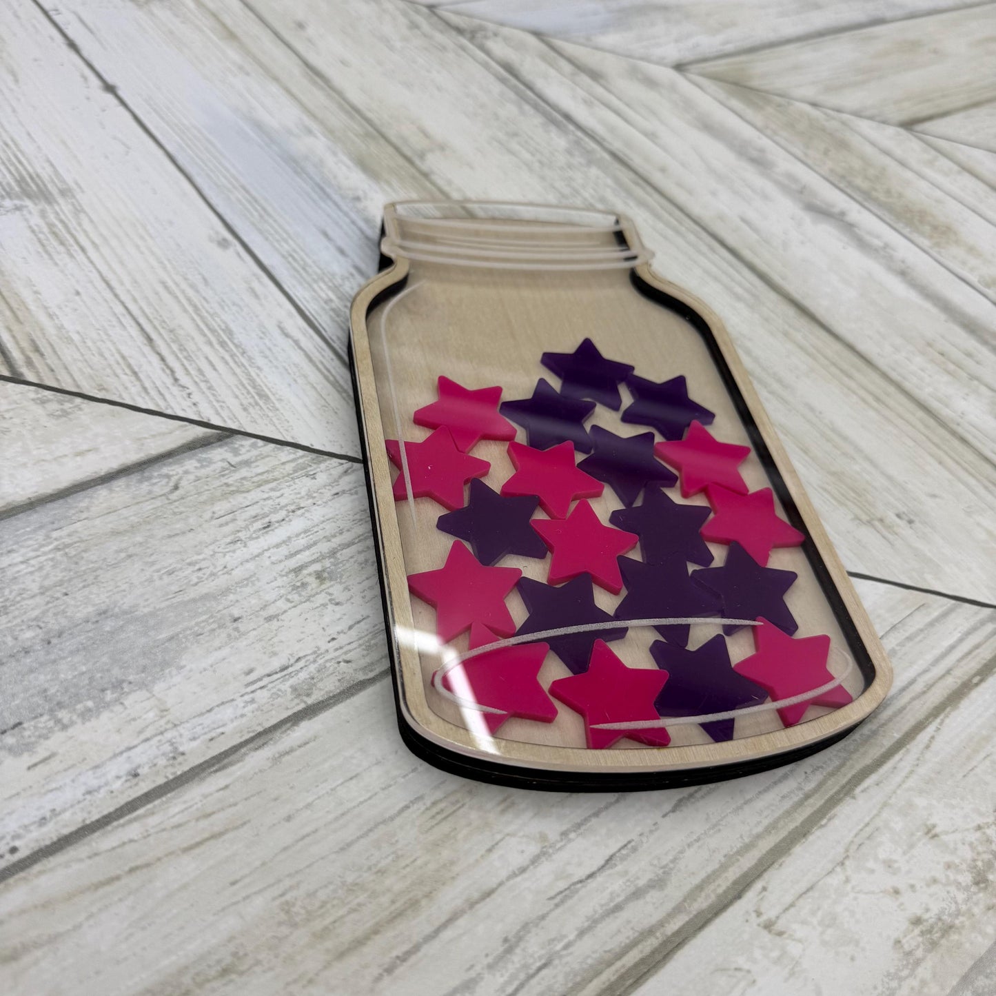 Reward Jar With Tokens Gift For Kids Behavior Tokens And Holder Star Jar Reward Jar Reward System Chores Positive Reinforcement Tokens